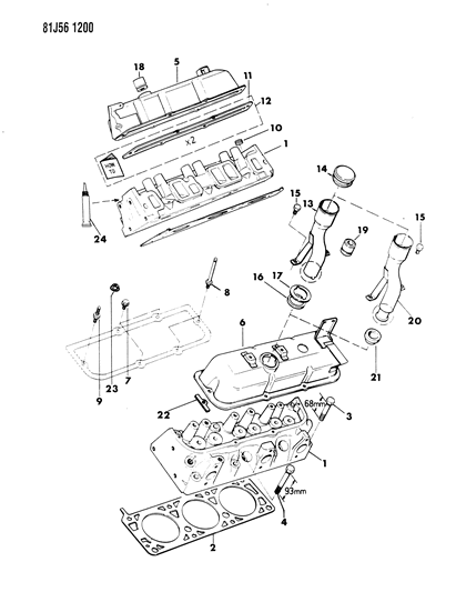 1985 Jeep Wagoneer Cylinder Head Diagram 3