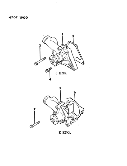 1984 Dodge Conquest Water Pump Diagram 3