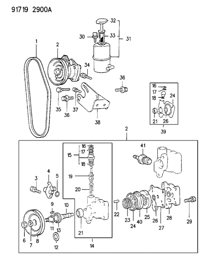 1991 Dodge Ram 50 Bearing Diagram for MB501656