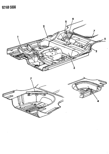 1992 Chrysler LeBaron Floor Pan Diagram 2