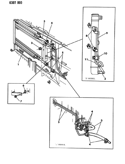 1986 Dodge Ramcharger Oil Cooler - Auxiliary Diagram