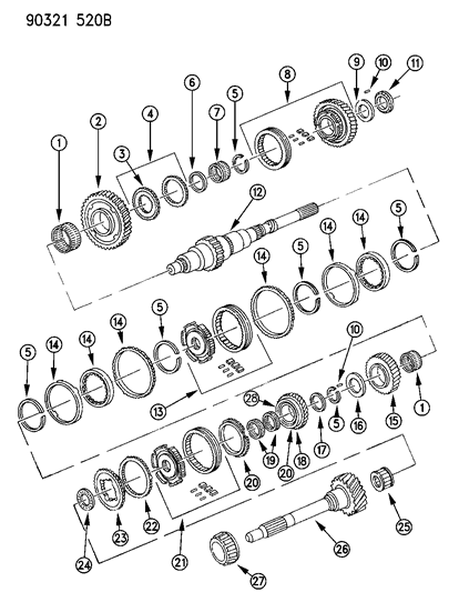 1993 Dodge D150 Ring Pkg-SYNCHRONIZER Diagram for 4637726