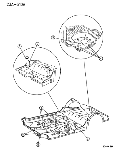 1994 Chrysler Concorde Plugs Floor Pan Diagram