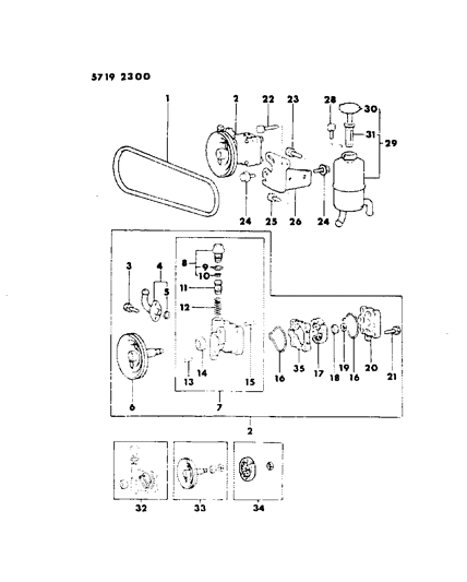 1985 Dodge Conquest Power Steering Pump Diagram