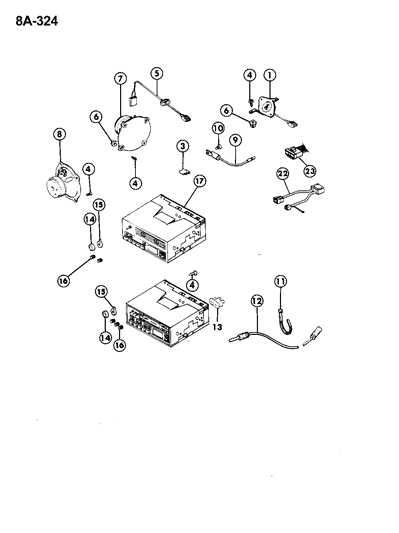 1996 Jeep Grand Cherokee Radio & Speakers Diagram