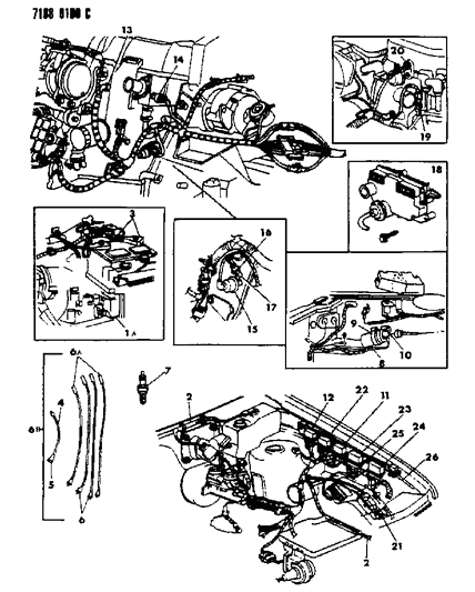 1987 Dodge Grand Caravan Switch Diagram for 4267021