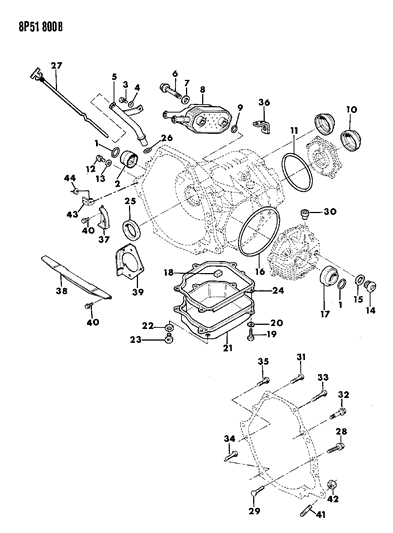 1992 Dodge Monaco Case & Miscellaneous Parts Diagram