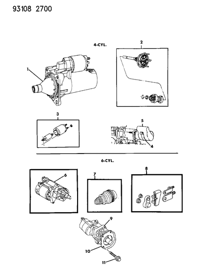 1993 Chrysler LeBaron Starter - Engine Starter Motor Diagram