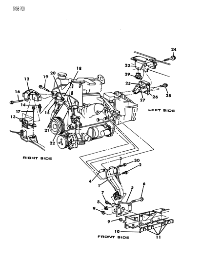 1985 Dodge Omni Engine Mountings Diagram
