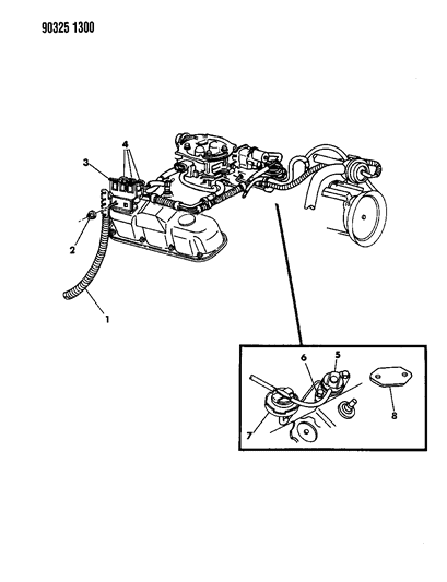 1993 Dodge Ram Wagon EGR System Diagram