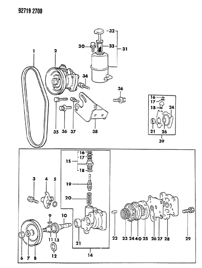 1992 Dodge Ram 50 Power Steering Pump Diagram