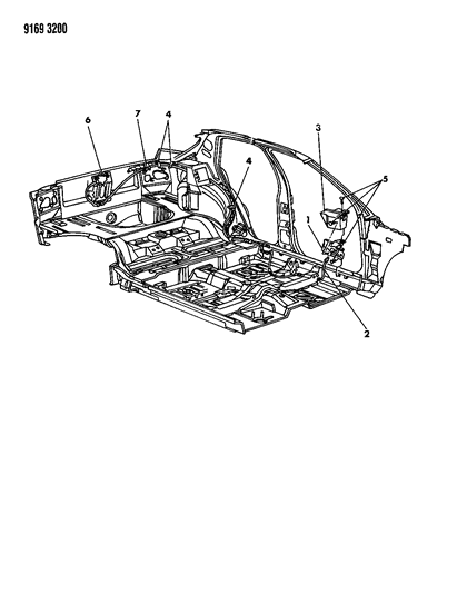 1989 Dodge Shadow Liftgate Release Diagram