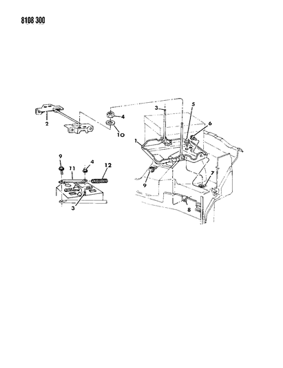 1988 Chrysler Fifth Avenue Battery Tray Diagram