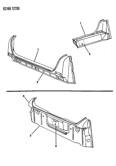 1992 Chrysler Imperial Deck Opening Panel Diagram 1