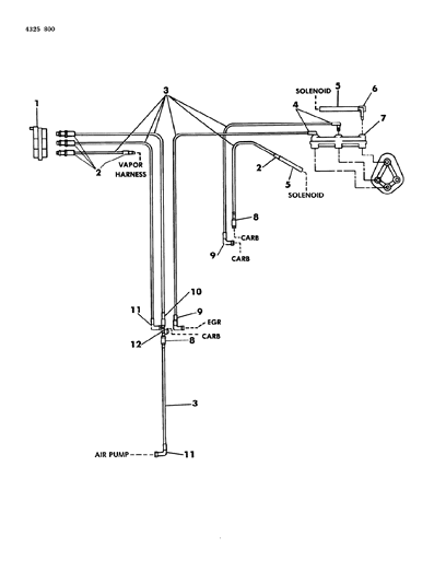 1984 Dodge D250 EGR Hose Harness Diagram 4