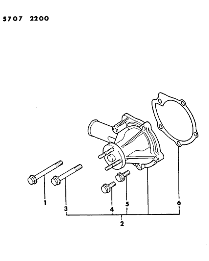 1986 Dodge Colt Water Pump Diagram 2