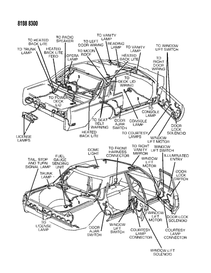 1988 Chrysler Fifth Avenue Wiring - Body & Accessories Diagram