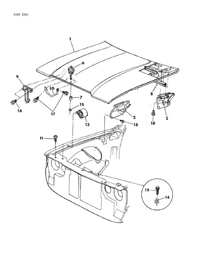 1984 Dodge 600 Hood Diagram