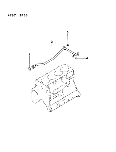 1984 Dodge Ram 50 Water Hose & Pipe Diagram 2