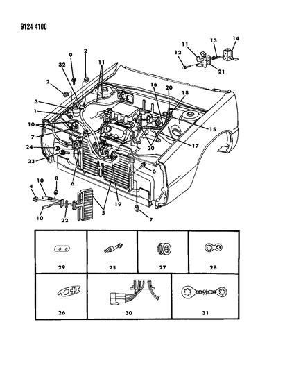 1989 Dodge Dynasty Plumbing - A/C & Heater Diagram 2