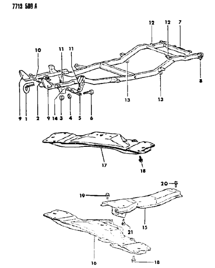 1988 Dodge Raider Frame Diagram