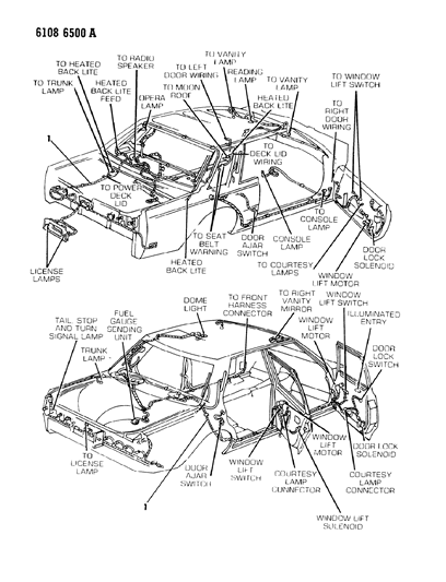 1986 Chrysler Fifth Avenue Wiring - Body & Accessories Diagram