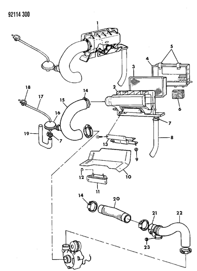 1992 Dodge Spirit Air Cleaner Diagram 2