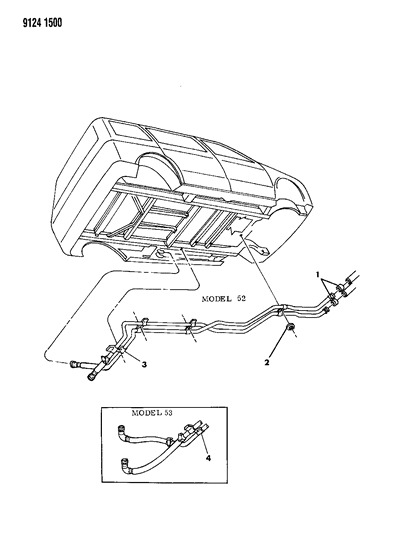 1989 Dodge Caravan Plumbing - Heater Auxiliary Diagram