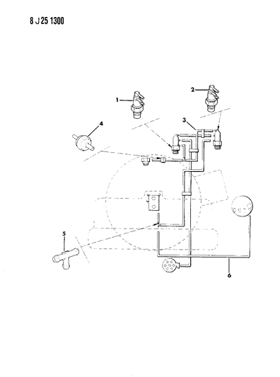 1990 Jeep Grand Wagoneer Emission Controls Diagram 2