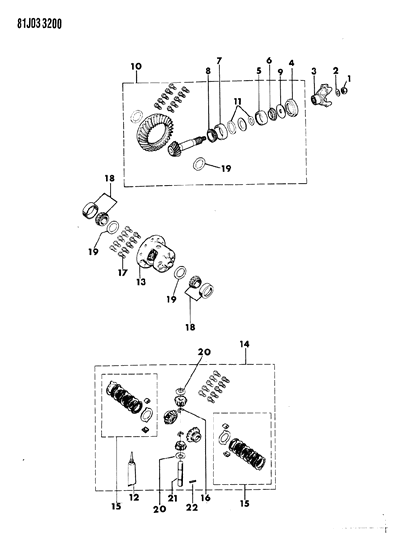 1984 Jeep Grand Wagoneer Differential & Gears Diagram 3