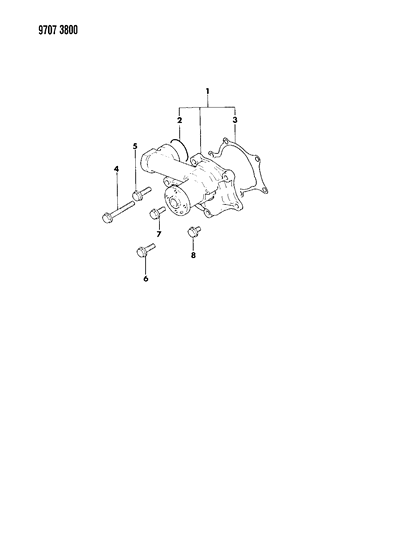 1989 Dodge Colt Water Pump Diagram 2