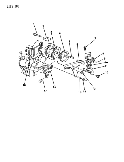 1986 Chrysler LeBaron Base Air Pump Diagram 1