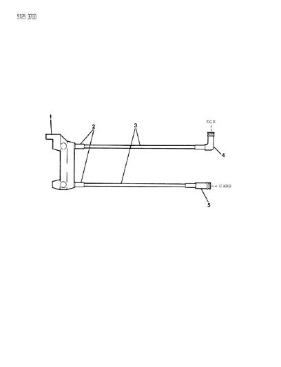 1985 Dodge Diplomat EGR Hose Harness Diagram 3