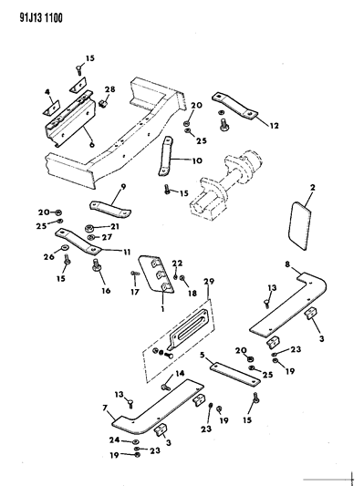 1992 Jeep Comanche Winch Mounting Diagram