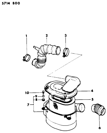 1985 Dodge Ram 50 Air Cleaner Diagram 1