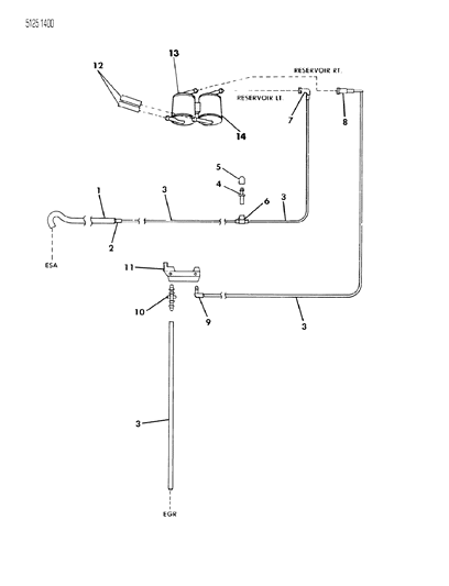 1985 Dodge Omni EGR Hose Harness Diagram 1