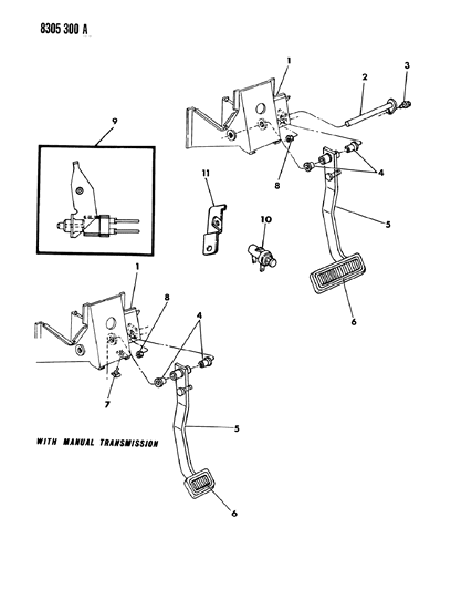 1988 Dodge W250 Brake Pedal Diagram