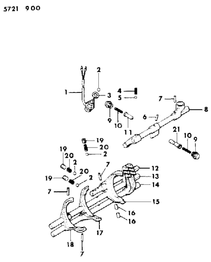 1986 Dodge Ram 50 Control, Shift Diagram 2