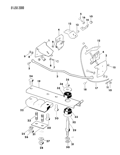 1986 Jeep Wrangler Engine Mounting Diagram 2