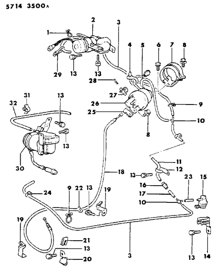 1985 Dodge Ram 50 Clip Pkg-Automatic Transmission Case Diagram for MS660161