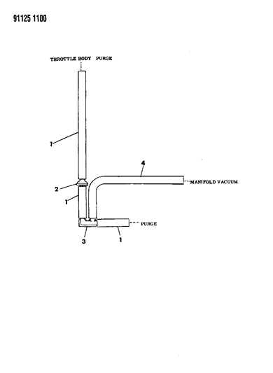 1991 Dodge Grand Caravan Emission Hose Harness Diagram 2