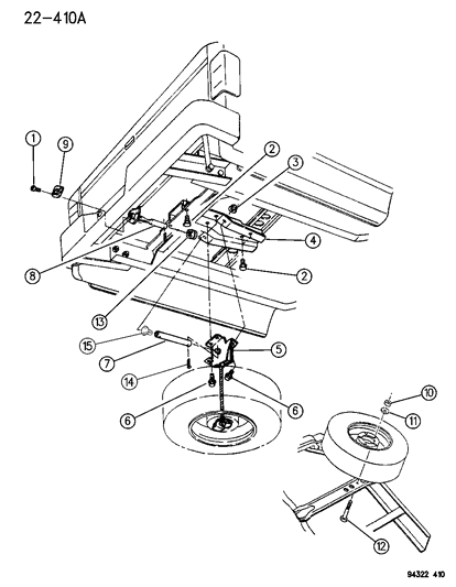 1995 Dodge Dakota BUSHING WINCH Tube Anti Ra Diagram for 52058518