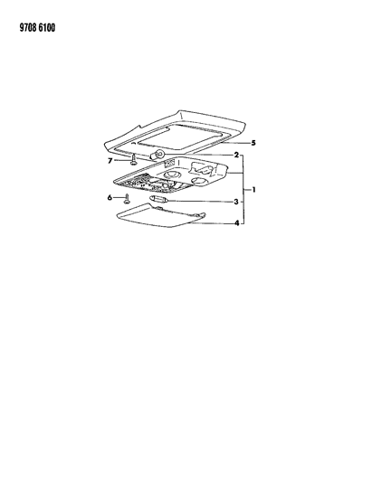 1989 Dodge Raider Lamp - Dome Diagram