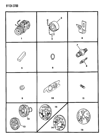 1991 Chrysler New Yorker A/C Compressor Diagram 1