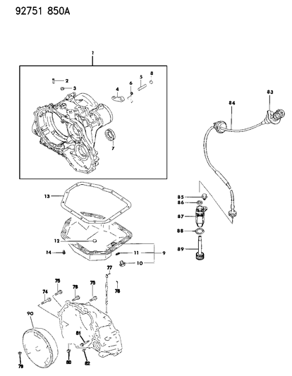 1994 Dodge Colt Case & Miscellaneous Parts Diagram 3