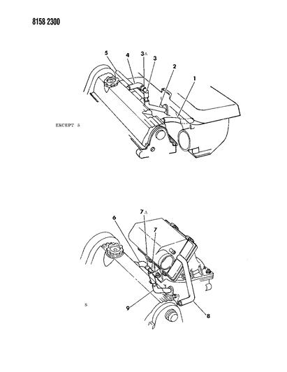 1988 Dodge Daytona Crankcase Ventilation Diagram 1