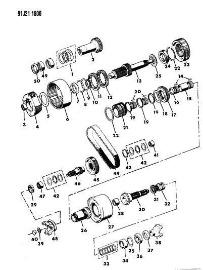 1991 Jeep Grand Wagoneer SPEEDO Door T/C 119B&129 Diagram for 15461