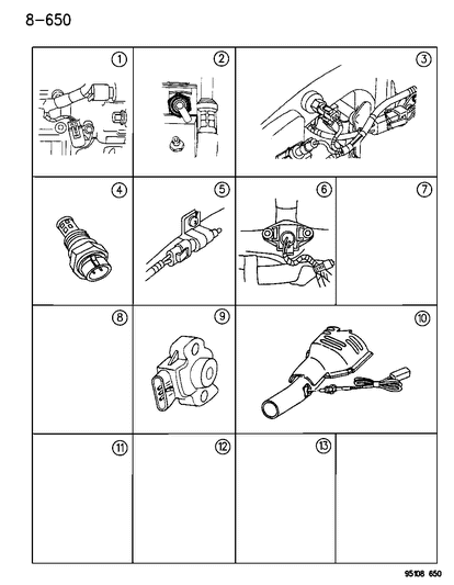 1995 Chrysler Cirrus Sensors Diagram