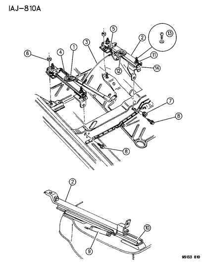 1995 Chrysler LeBaron Adjuster - Manual J Body Diagram