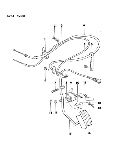 1984 Dodge Ram 50 Accelerator Linkage Diagram 1